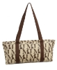 Mah Jongg Beige with Brown MJ Designer Logo (Case Only) mahjong bag, mah jong bag, mah jongg bag, mahjongg bag, mah jongg case