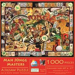 Mah Jongg Masters Collage 1000 piece Jigsaw Puzzle mah jongg jigsaw puzzle