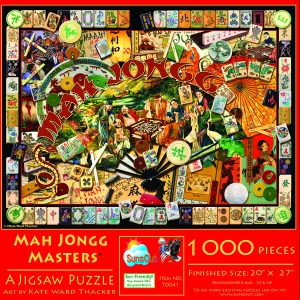 Mah Jongg Masters Collage 1000 piece Jigsaw Puzzle mah jongg jigsaw puzzle