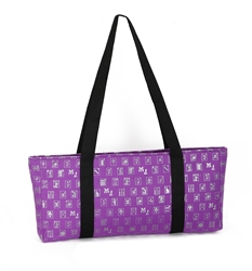 Purple & Silver Designer Mah Jongg Set Soft Carrying Case (Case Only) mahjong bag, mah jong bag, mah jongg bag, mahjongg bag, mah jongg case