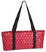 Mah Jongg Full Set Red Designer Logo Soft Case with 166 White Tiles and Four Color Pusher Racks - 132661