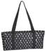 Mah Jongg Full Set Black Designer Logo Soft Case with 166 White Tiles and Four Color Pusher Racks - 132662